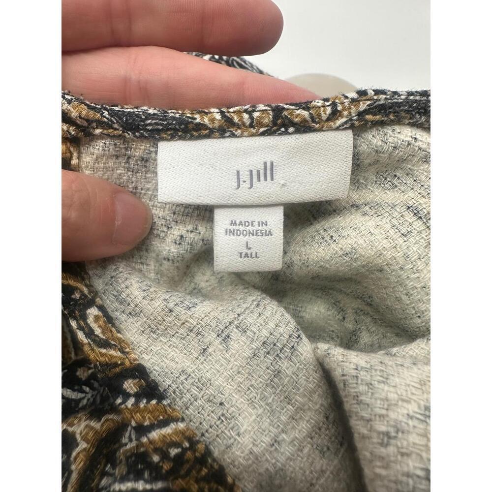 J Jill‎ Dress Size Large Pattern Sleeveless Everyday Yellow Gray Multi - Picture 3 of 5